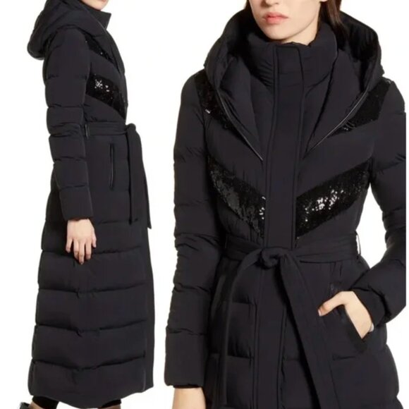 🔥🔥NWT Mackage Adina Down Long Winter Coat With Sequins! Gorgeous!! - Picture 15 of 16